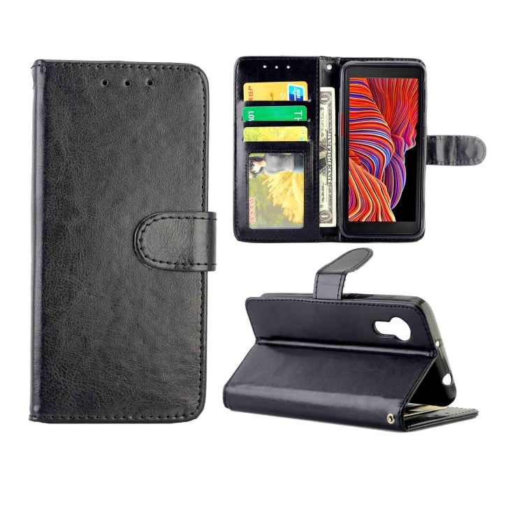 For Samsung Galaxy Xcover 5 Crazy Horse Texture Leather Horizontal Flip Protective Case with Holder & Card Slots & Wallet & Photo Frame