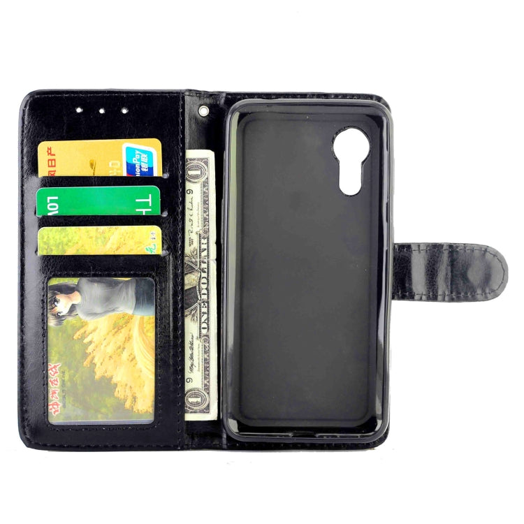 For Samsung Galaxy Xcover 5 Crazy Horse Texture Leather Horizontal Flip Protective Case with Holder & Card Slots & Wallet & Photo Frame