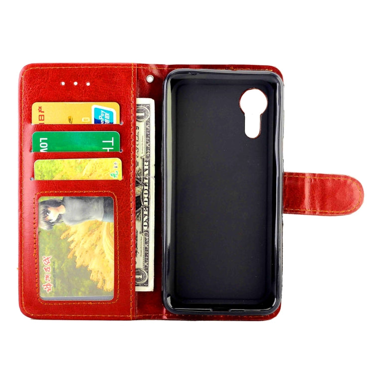 For Samsung Galaxy Xcover 5 Crazy Horse Texture Leather Horizontal Flip Protective Case with Holder & Card Slots & Wallet & Photo Frame