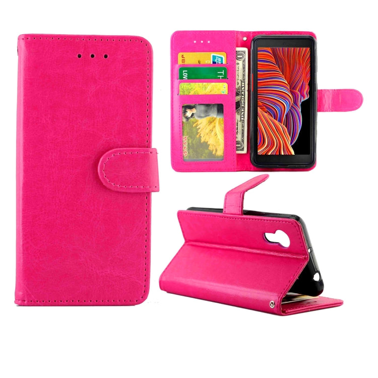 For Samsung Galaxy Xcover 5 Crazy Horse Texture Leather Horizontal Flip Protective Case with Holder & Card Slots & Wallet & Photo Frame