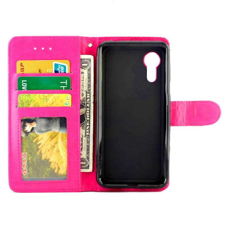 For Samsung Galaxy Xcover 5 Crazy Horse Texture Leather Horizontal Flip Protective Case with Holder & Card Slots & Wallet & Photo Frame