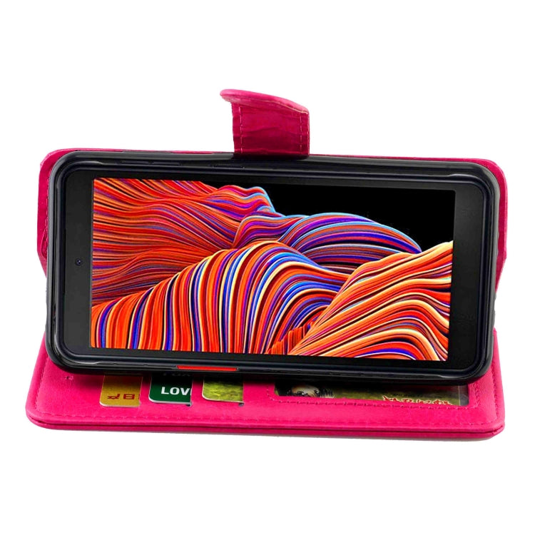 For Samsung Galaxy Xcover 5 Crazy Horse Texture Leather Horizontal Flip Protective Case with Holder & Card Slots & Wallet & Photo Frame