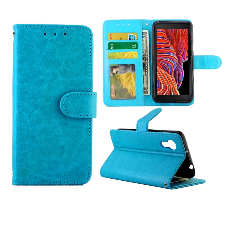 For Samsung Galaxy Xcover 5 Crazy Horse Texture Leather Horizontal Flip Protective Case with Holder & Card Slots & Wallet & Photo Frame