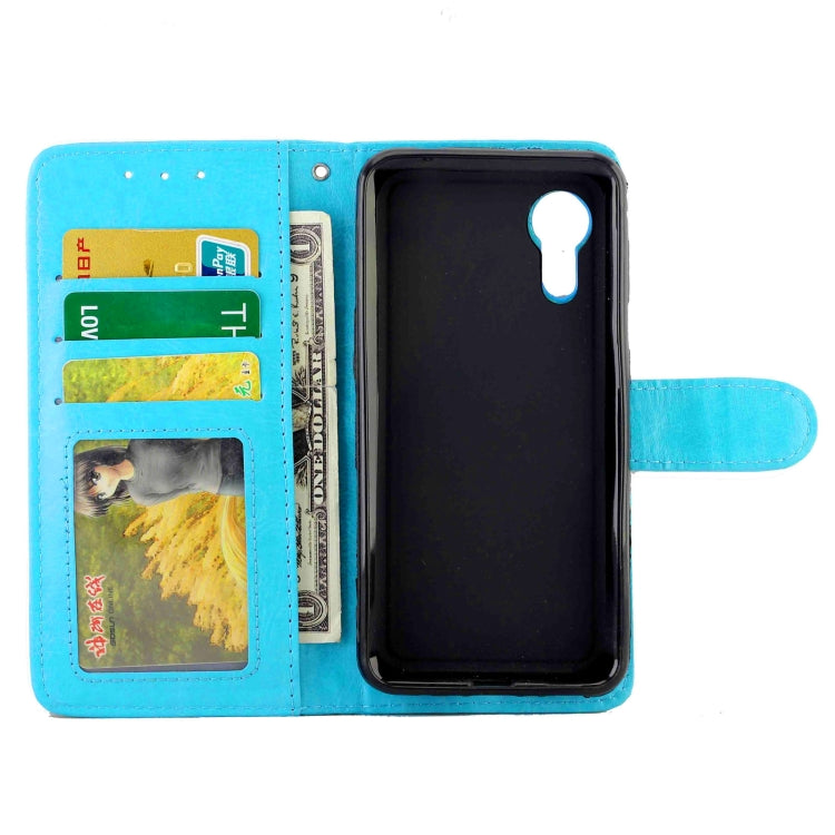 For Samsung Galaxy Xcover 5 Crazy Horse Texture Leather Horizontal Flip Protective Case with Holder & Card Slots & Wallet & Photo Frame