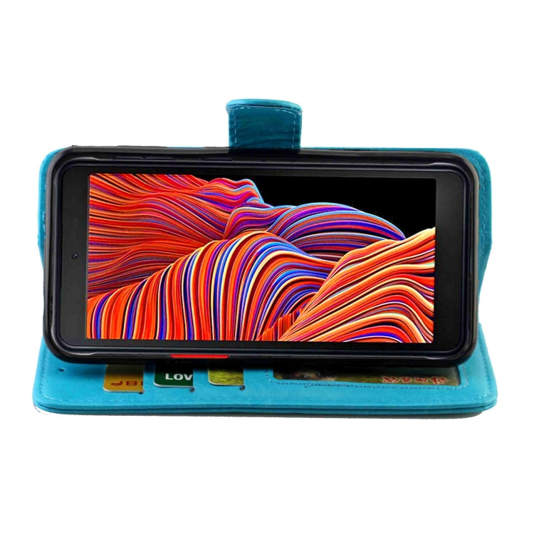 For Samsung Galaxy Xcover 5 Crazy Horse Texture Leather Horizontal Flip Protective Case with Holder & Card Slots & Wallet & Photo Frame