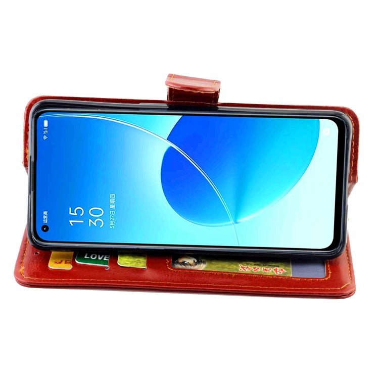 For OPPO Reno6 5G Crazy Horse Texture Leather Horizontal Flip Protective Case with Holder & Card Slots & Wallet & Photo Frame