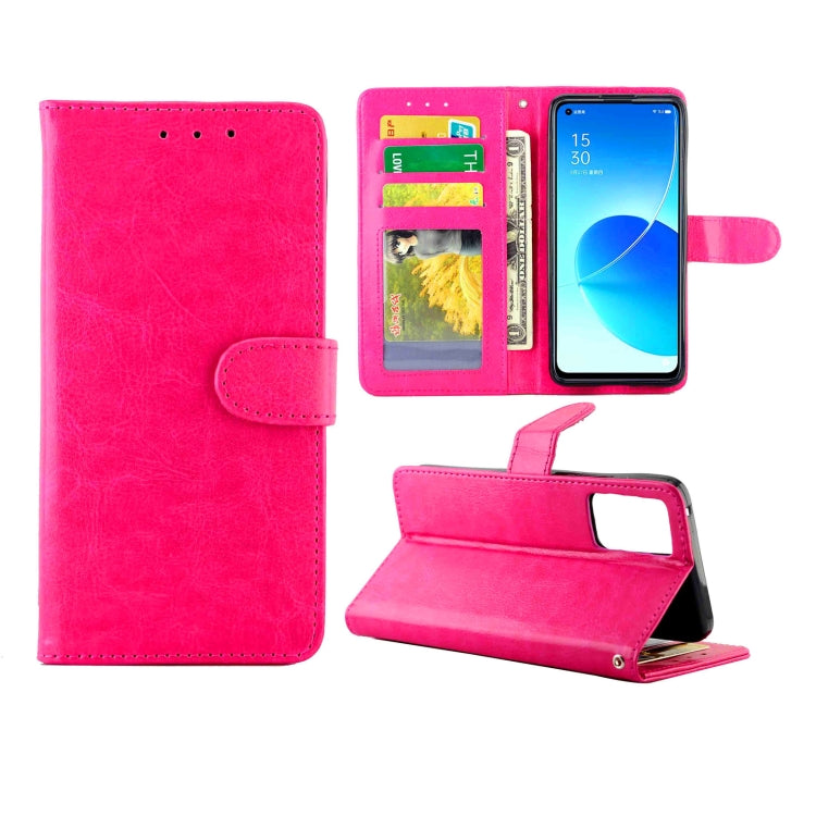 For OPPO Reno6 5G Crazy Horse Texture Leather Horizontal Flip Protective Case with Holder & Card Slots & Wallet & Photo Frame