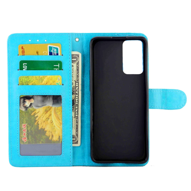 For OPPO Reno6 5G Crazy Horse Texture Leather Horizontal Flip Protective Case with Holder & Card Slots & Wallet & Photo Frame