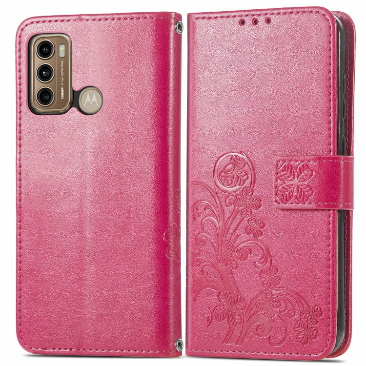 For Xiaomi Redmi Note 10 Pro 5G/Poco X3 GT Four-leaf Clasp Embossed Buckle Mobile Phone Protection Leather Case with Lanyard & Card Slot & Wallet & Bracket Function