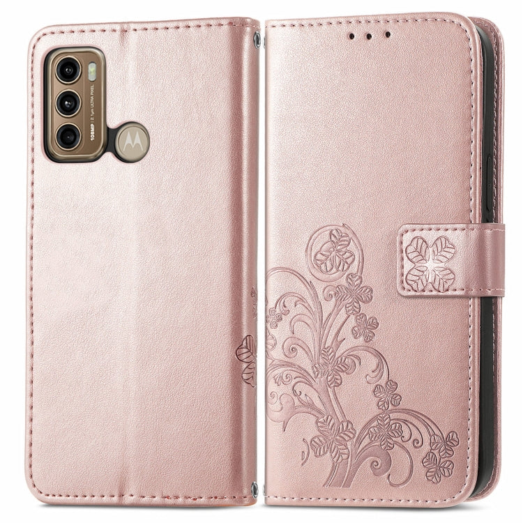 For Xiaomi Redmi Note 10 Pro 5G/Poco X3 GT Four-leaf Clasp Embossed Buckle Mobile Phone Protection Leather Case with Lanyard & Card Slot & Wallet & Bracket Function