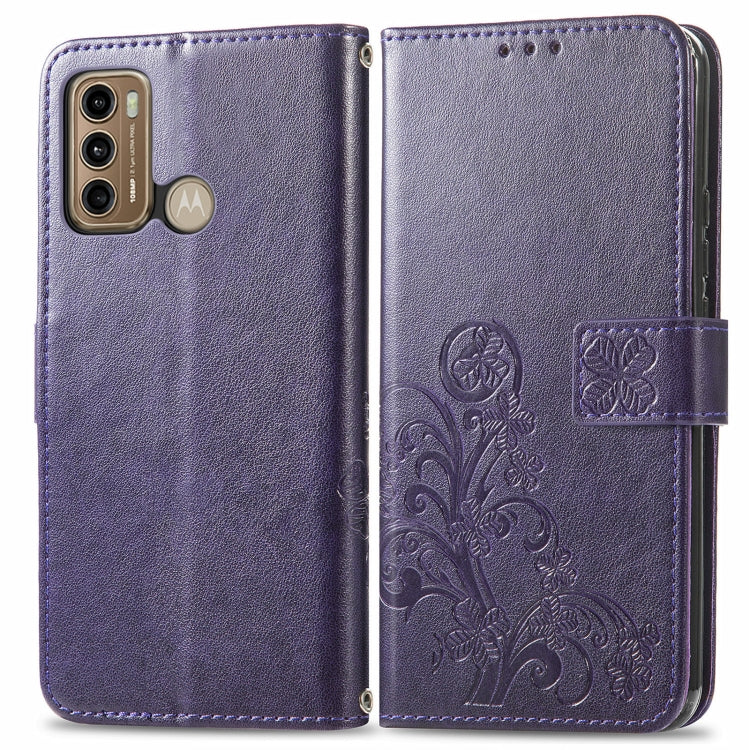 For Xiaomi Redmi Note 10 Pro 5G/Poco X3 GT Four-leaf Clasp Embossed Buckle Mobile Phone Protection Leather Case with Lanyard & Card Slot & Wallet & Bracket Function