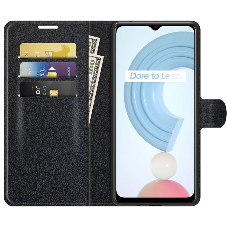For OPPO Realme C21Y Litchi Texture Horizontal Flip Protective Case with Holder & Card Slots & Wallet
