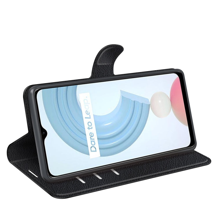 For OPPO Realme C21Y Litchi Texture Horizontal Flip Protective Case with Holder & Card Slots & Wallet