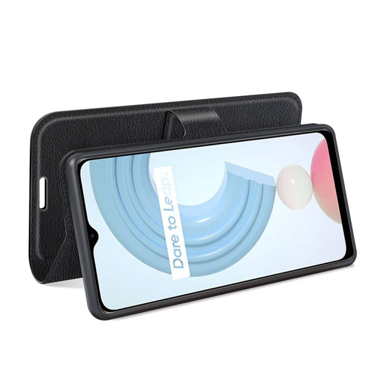 For OPPO Realme C21Y Litchi Texture Horizontal Flip Protective Case with Holder & Card Slots & Wallet