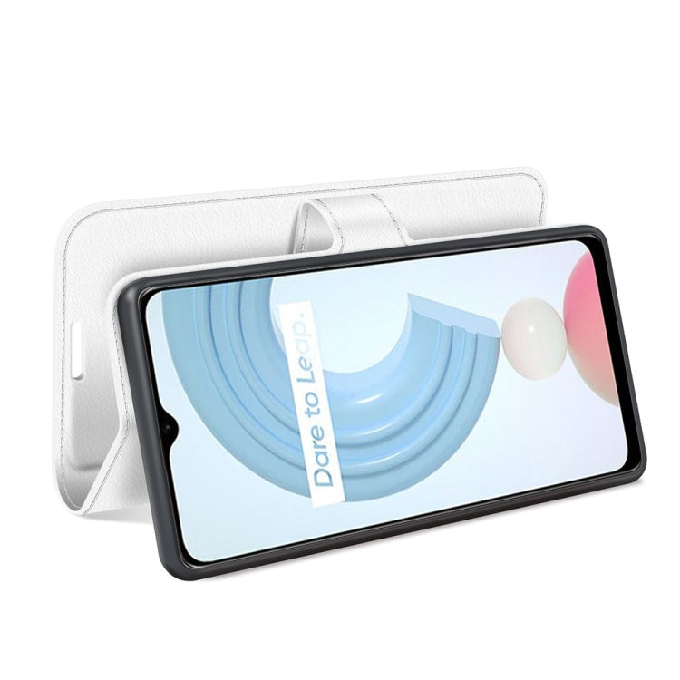 For OPPO Realme C21Y Litchi Texture Horizontal Flip Protective Case with Holder & Card Slots & Wallet
