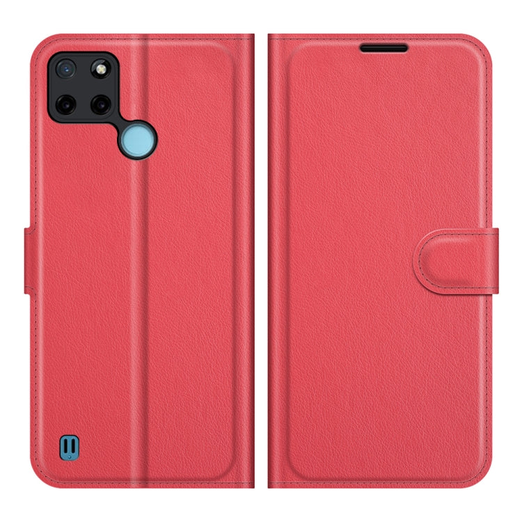 For OPPO Realme C21Y Litchi Texture Horizontal Flip Protective Case with Holder & Card Slots & Wallet