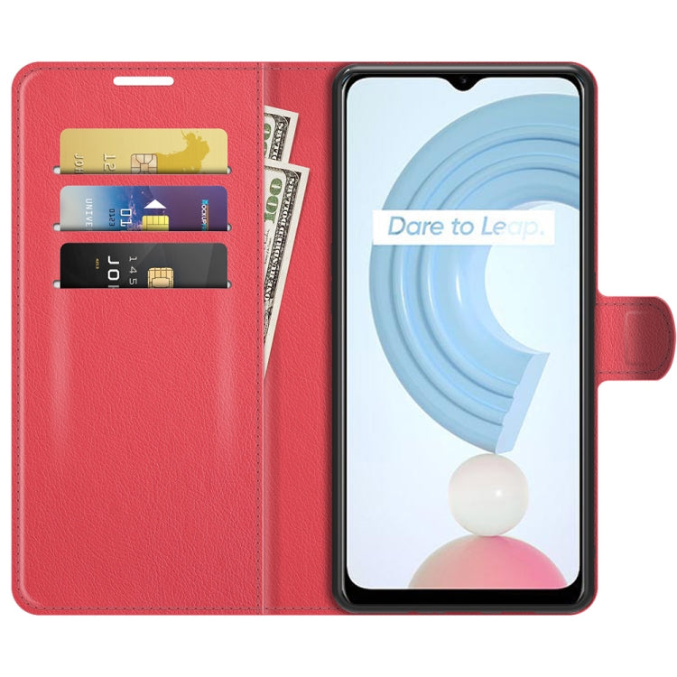 For OPPO Realme C21Y Litchi Texture Horizontal Flip Protective Case with Holder & Card Slots & Wallet