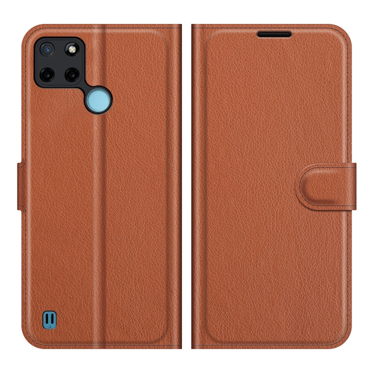 For OPPO Realme C21Y Litchi Texture Horizontal Flip Protective Case with Holder & Card Slots & Wallet
