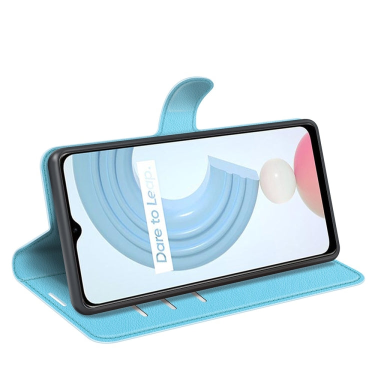 For OPPO Realme C21Y Litchi Texture Horizontal Flip Protective Case with Holder & Card Slots & Wallet