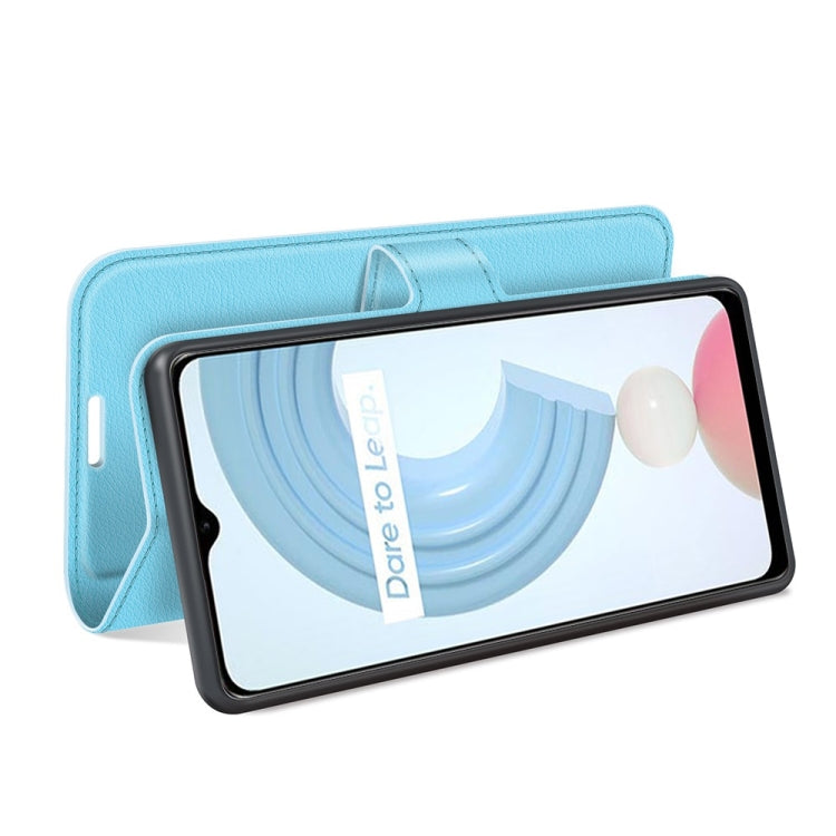 For OPPO Realme C21Y Litchi Texture Horizontal Flip Protective Case with Holder & Card Slots & Wallet