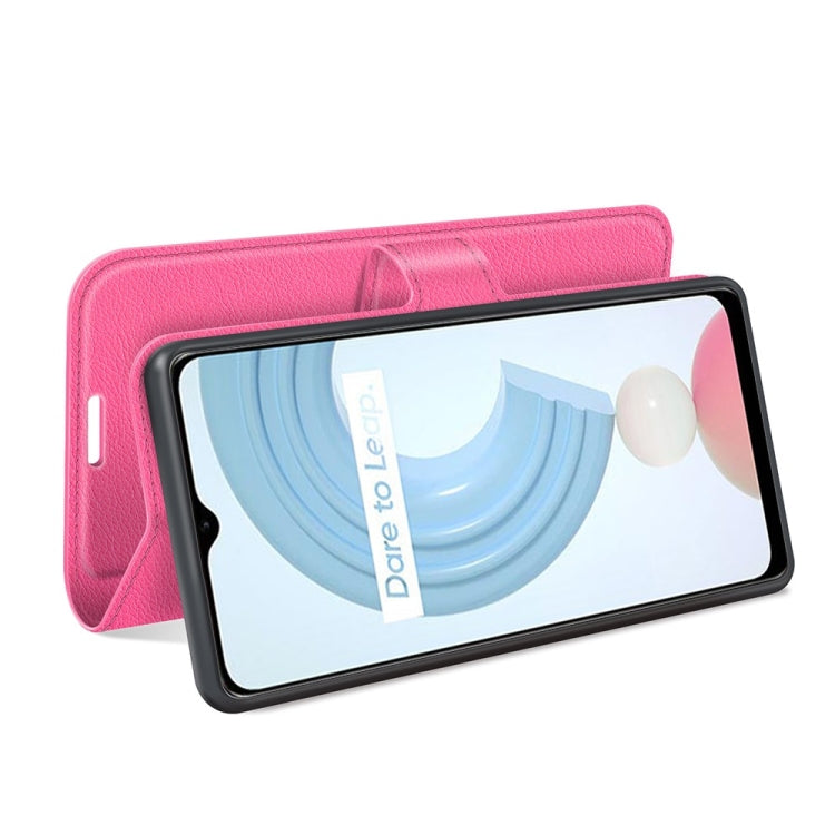 For OPPO Realme C21Y Litchi Texture Horizontal Flip Protective Case with Holder & Card Slots & Wallet