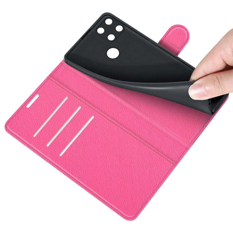 For OPPO Realme C21Y Litchi Texture Horizontal Flip Protective Case with Holder & Card Slots & Wallet