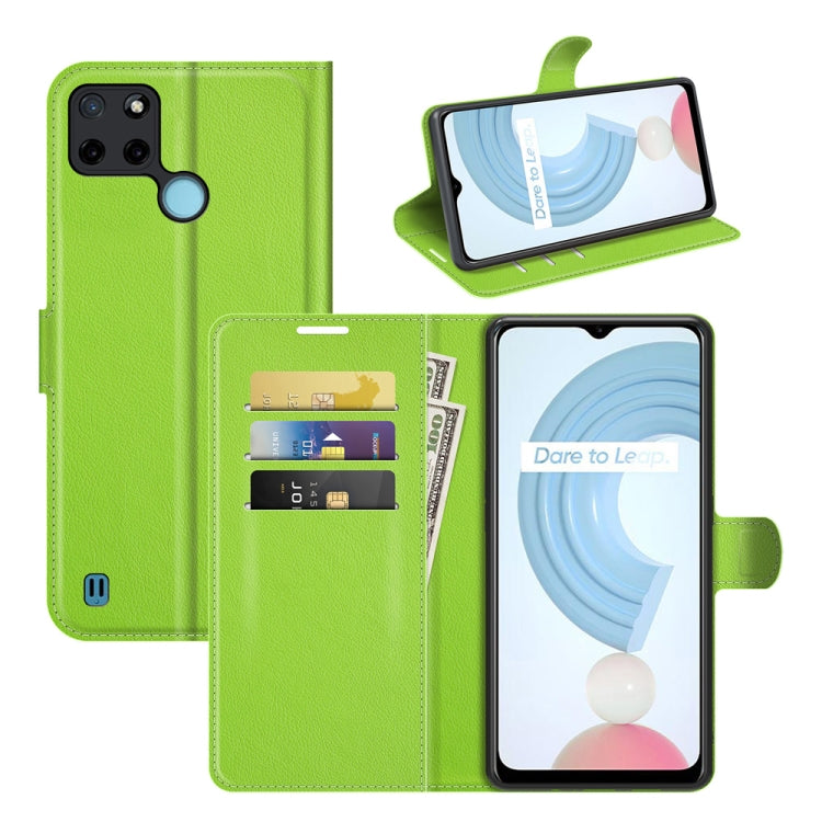 For OPPO Realme C21Y Litchi Texture Horizontal Flip Protective Case with Holder & Card Slots & Wallet