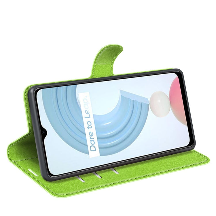 For OPPO Realme C21Y Litchi Texture Horizontal Flip Protective Case with Holder & Card Slots & Wallet