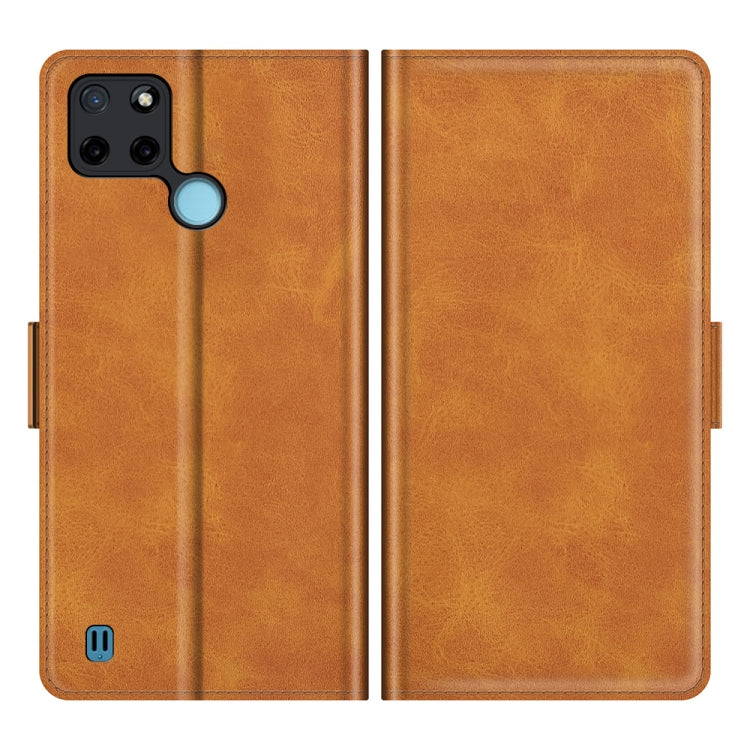 For OPPO Realme C21Y Dual-side Magnetic Buckle Horizontal Flip Leather Case with Holder & Card Slots & Wallet