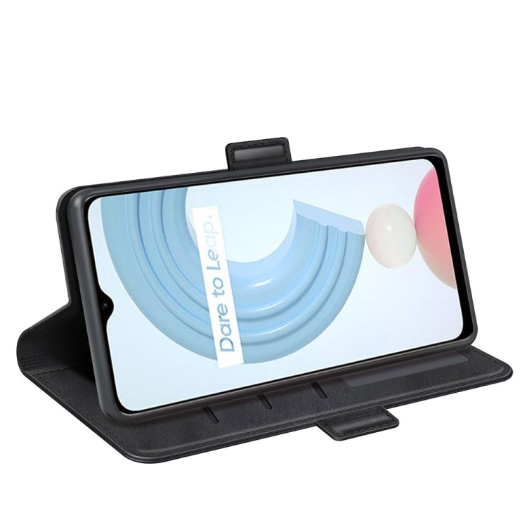 For OPPO Realme C21Y Dual-side Magnetic Buckle Horizontal Flip Leather Case with Holder & Card Slots & Wallet
