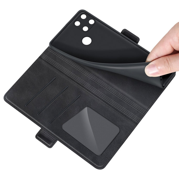 For OPPO Realme C21Y Dual-side Magnetic Buckle Horizontal Flip Leather Case with Holder & Card Slots & Wallet