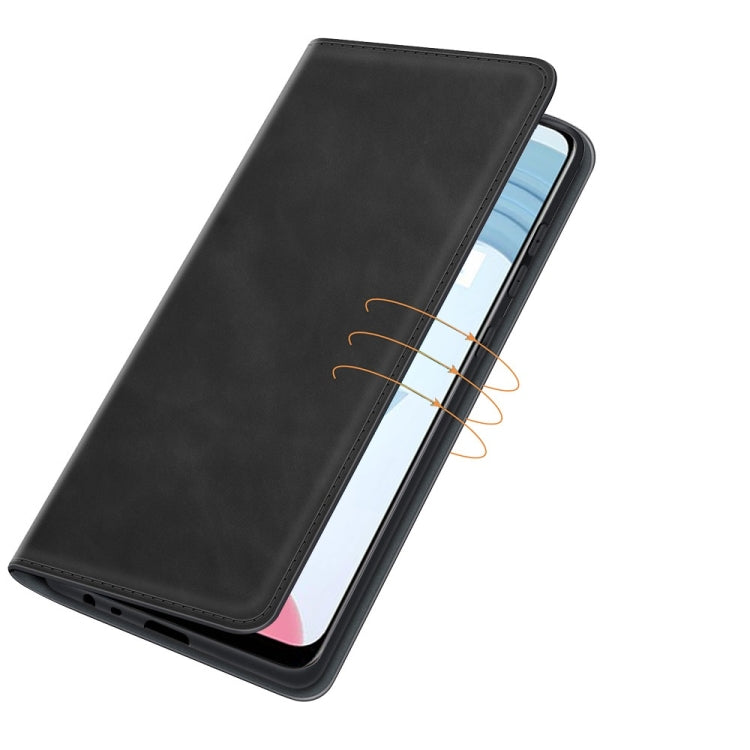 For OPPO Realme C21Y Retro-skin Business Magnetic Suction Leather Case with Holder & Card Slots & Wallet
