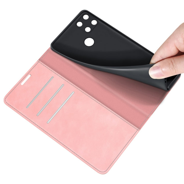 For OPPO Realme C21Y Retro-skin Business Magnetic Suction Leather Case with Holder & Card Slots & Wallet