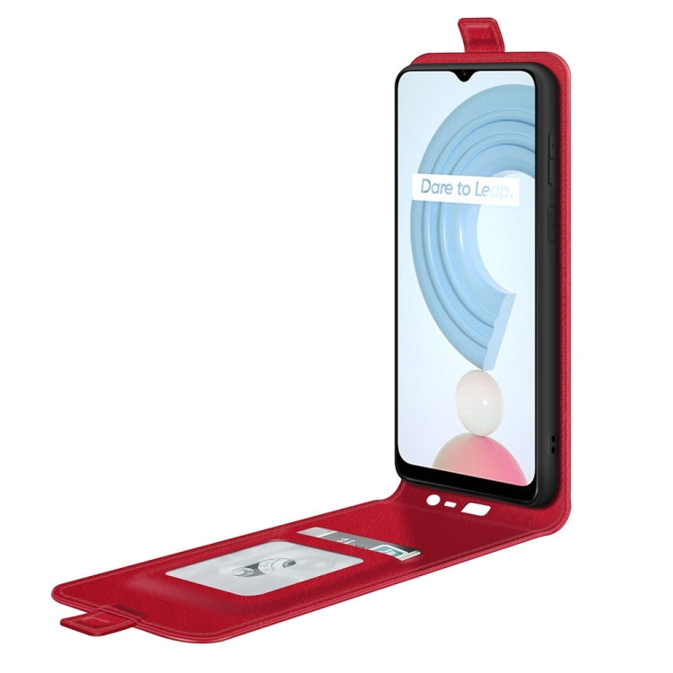 For OPPO Realme C21Y R64 Texture Single Vertical Flip Leather Protective Case with Card Slots & Photo Frame