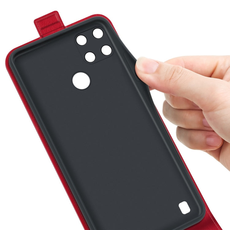 For OPPO Realme C21Y R64 Texture Single Vertical Flip Leather Protective Case with Card Slots & Photo Frame