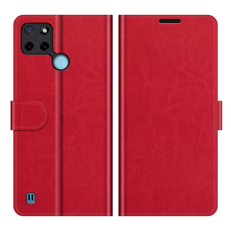 For OPPO Realme C21Y R64 Texture Single Horizontal Flip Protective Case with Holder & Card Slots & Wallet& Photo Frame