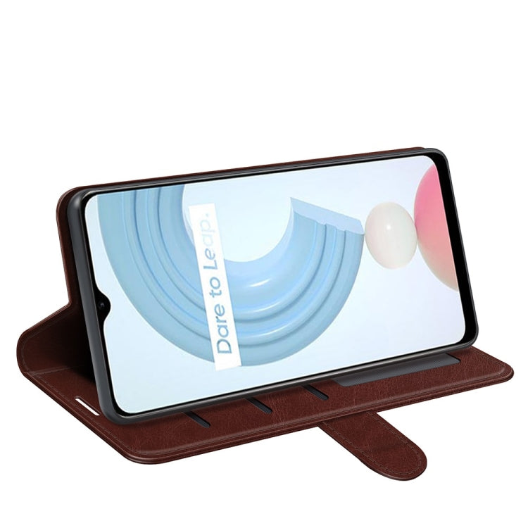 For OPPO Realme C21Y R64 Texture Single Horizontal Flip Protective Case with Holder & Card Slots & Wallet& Photo Frame