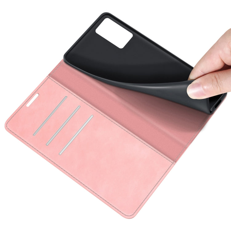 For Samsung Galaxy F52 5G Retro-skin Business Magnetic Suction Leather Case with Holder & Card Slots & Wallet