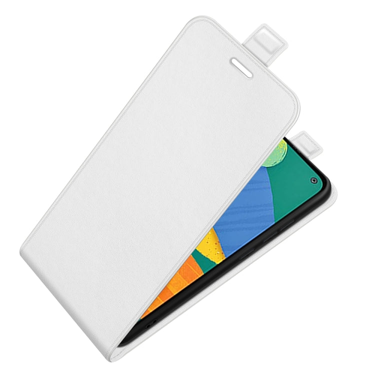 For Samsung Galaxy F52 5G R64 Texture Single Vertical Flip Leather Protective Case with Card Slots & Photo Frame