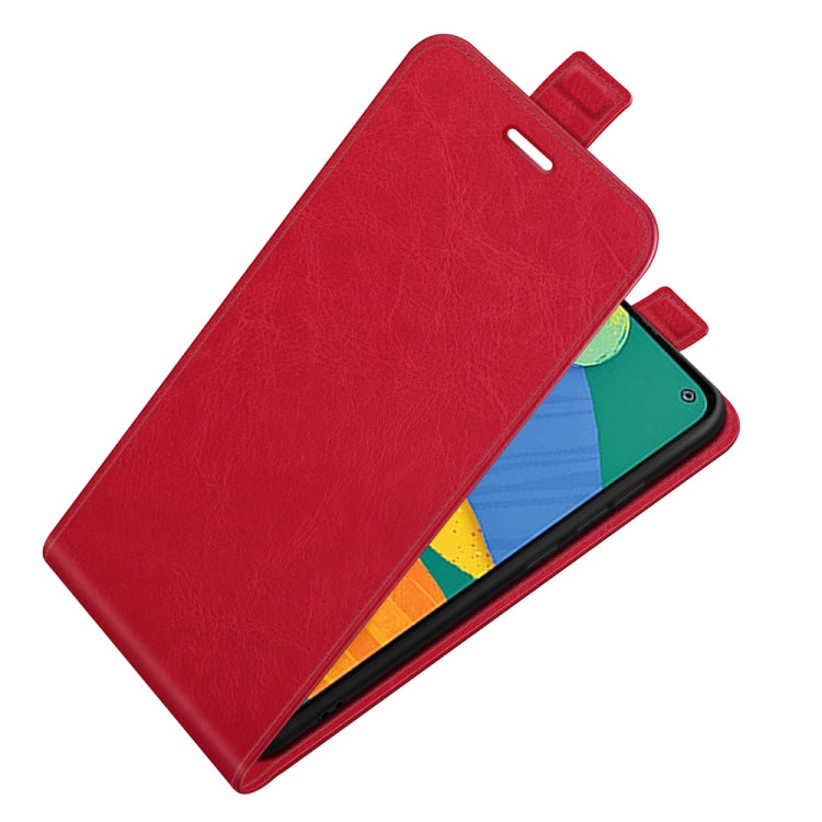 For Samsung Galaxy F52 5G R64 Texture Single Vertical Flip Leather Protective Case with Card Slots & Photo Frame