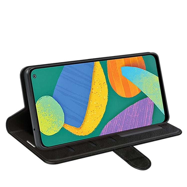 For Samsung Galaxy F52 5G R64 Texture Single Horizontal Flip Protective Case with Holder & Card Slots & Wallet& Photo Frame