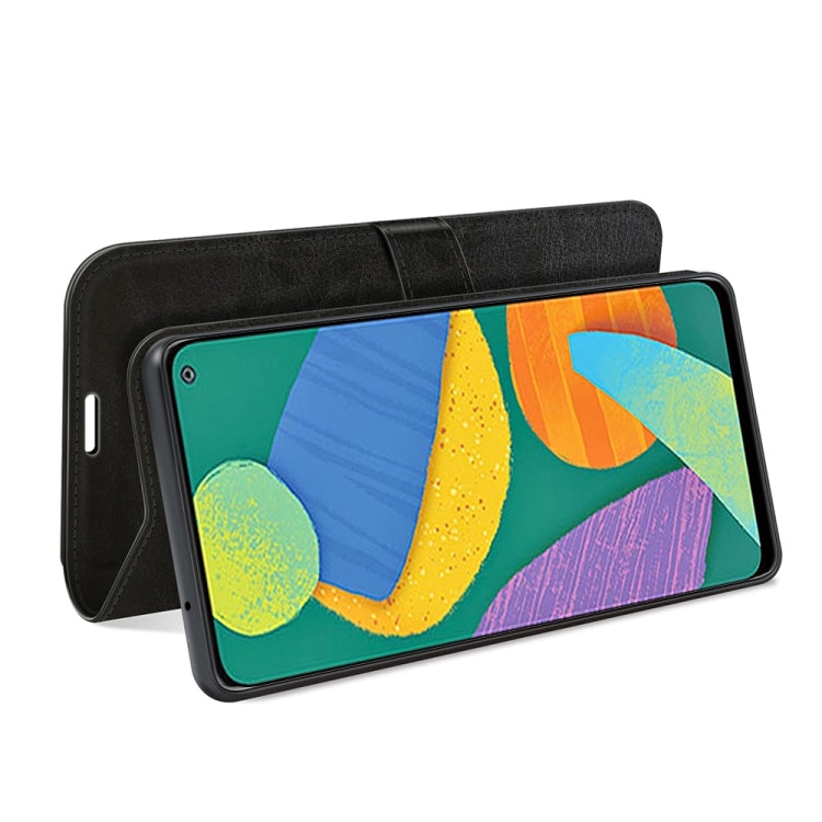 For Samsung Galaxy F52 5G R64 Texture Single Horizontal Flip Protective Case with Holder & Card Slots & Wallet& Photo Frame