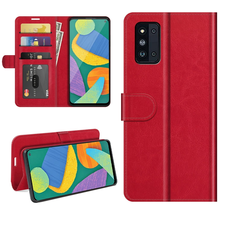 For Samsung Galaxy F52 5G R64 Texture Single Horizontal Flip Protective Case with Holder & Card Slots & Wallet& Photo Frame
