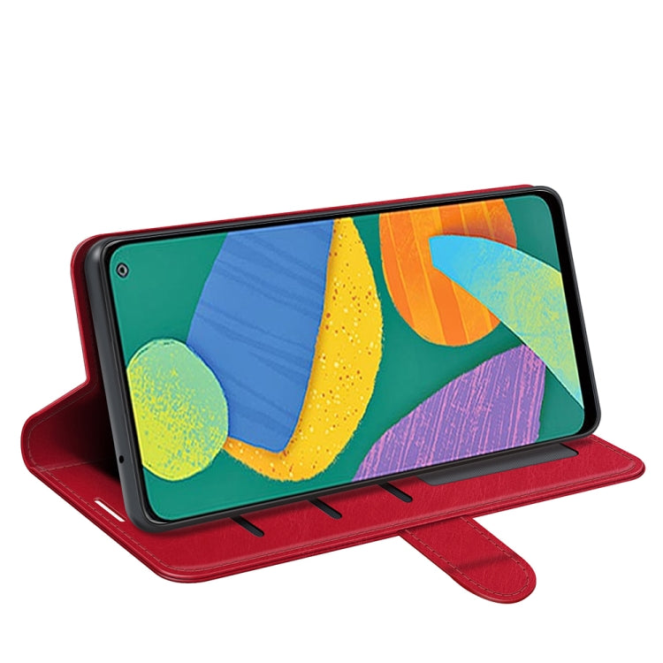 For Samsung Galaxy F52 5G R64 Texture Single Horizontal Flip Protective Case with Holder & Card Slots & Wallet& Photo Frame