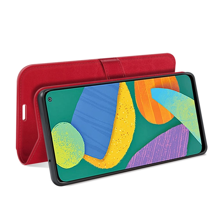 For Samsung Galaxy F52 5G R64 Texture Single Horizontal Flip Protective Case with Holder & Card Slots & Wallet& Photo Frame