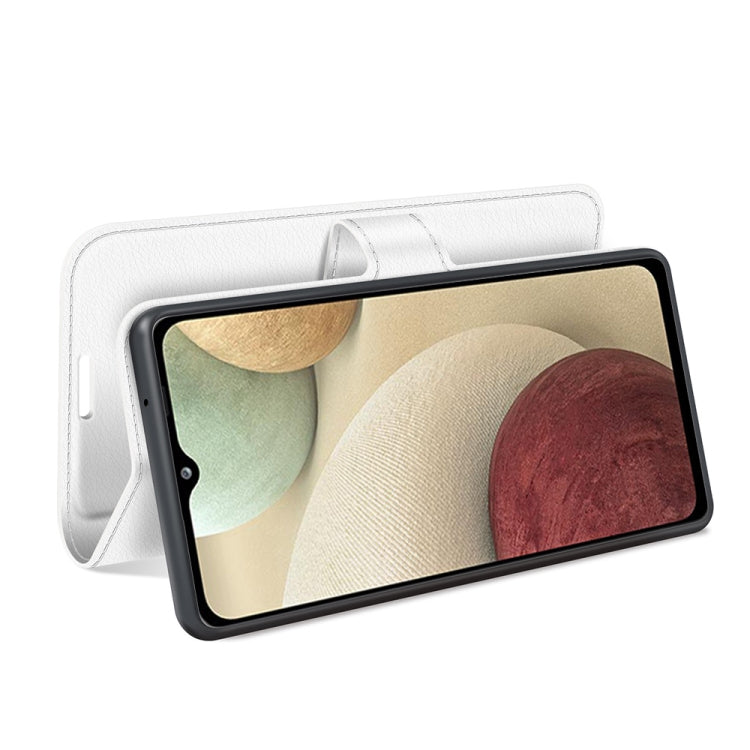 For Samsung Galaxy F12 / M12 Litchi Texture Horizontal Flip Protective Case with Holder & Card Slots & Wallet