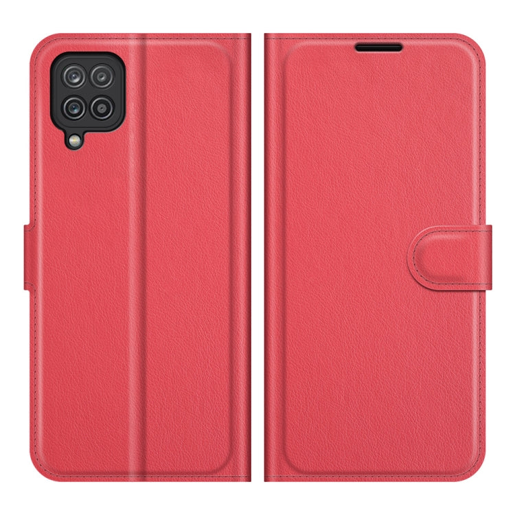 For Samsung Galaxy F12 / M12 Litchi Texture Horizontal Flip Protective Case with Holder & Card Slots & Wallet