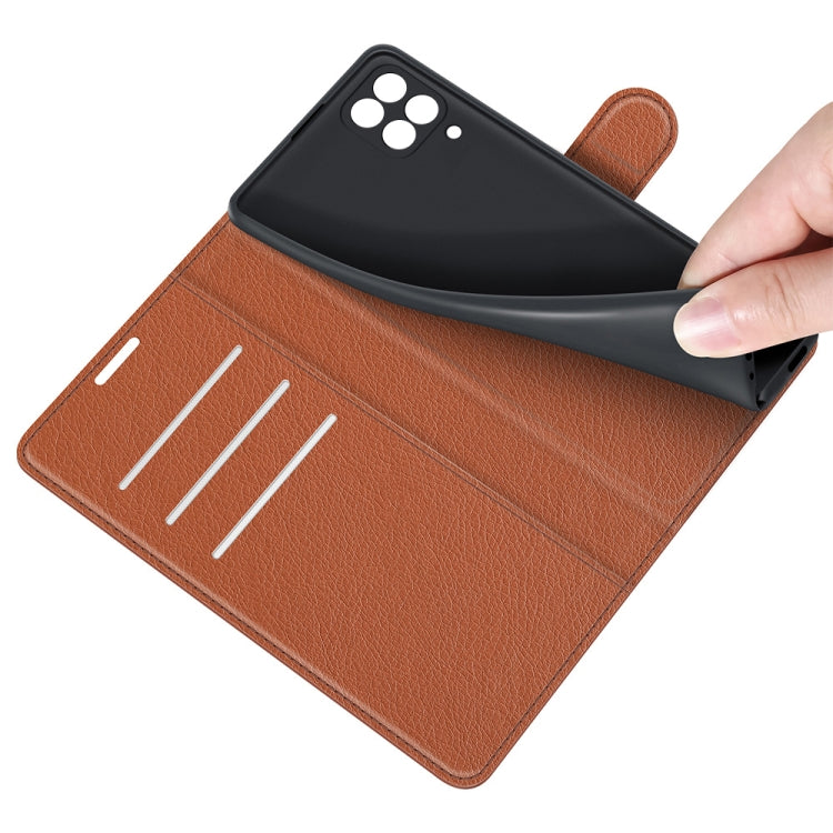 For Samsung Galaxy F12 / M12 Litchi Texture Horizontal Flip Protective Case with Holder & Card Slots & Wallet