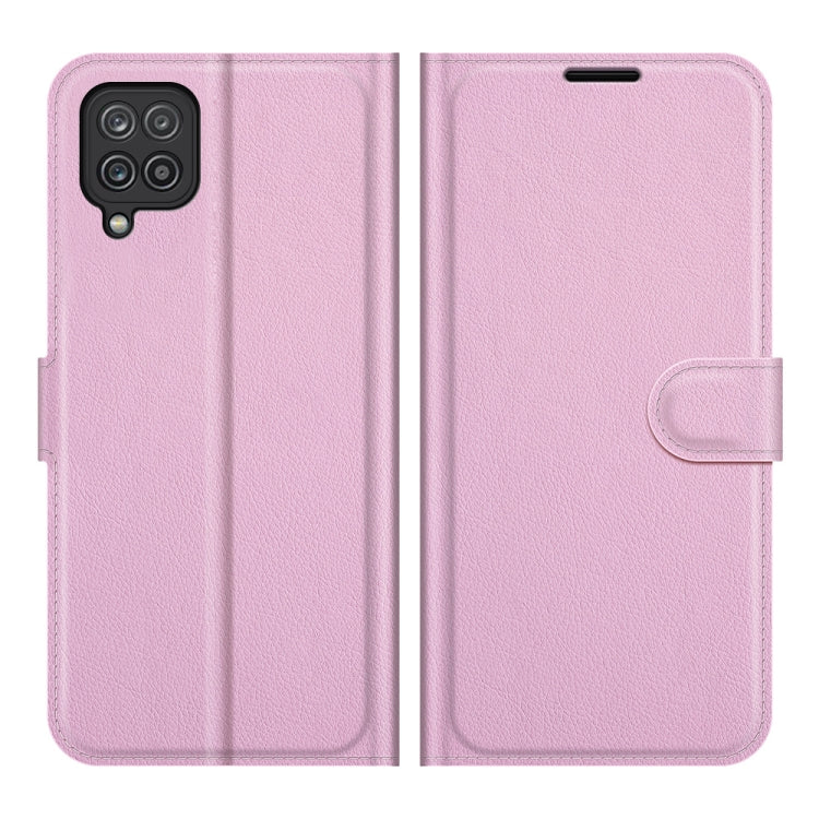 For Samsung Galaxy F12 / M12 Litchi Texture Horizontal Flip Protective Case with Holder & Card Slots & Wallet