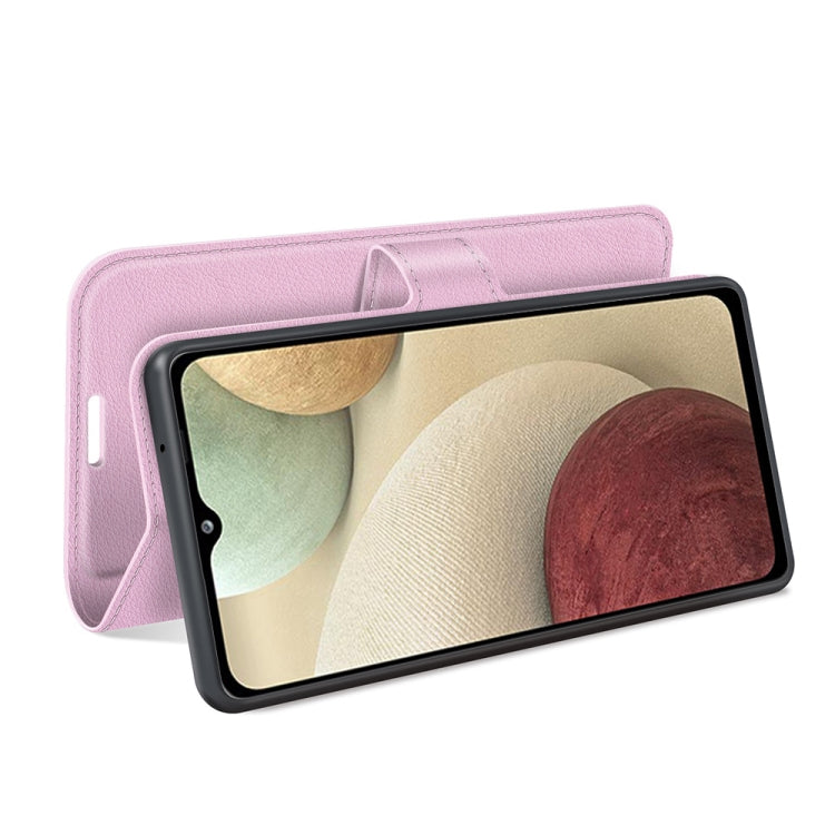 For Samsung Galaxy F12 / M12 Litchi Texture Horizontal Flip Protective Case with Holder & Card Slots & Wallet